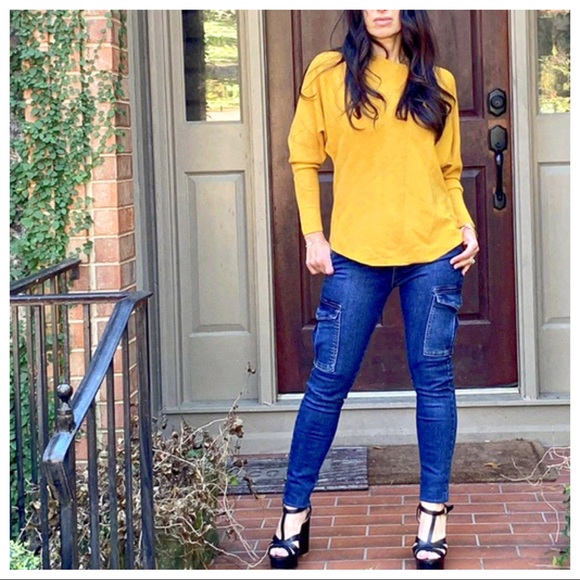 LAST ONE✨PARIS✨Gorgeous Mustard dolman sweater - Picture 5 of 11